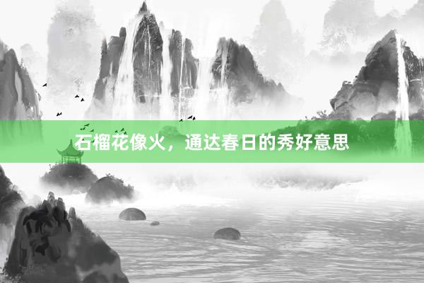 石榴花像火，通达春日的秀好意思